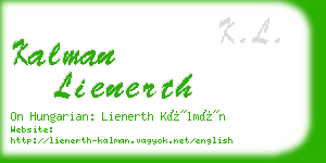 kalman lienerth business card